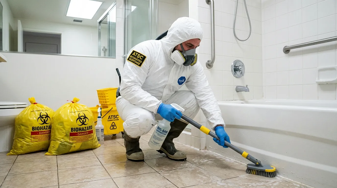 Decontamination equipment deployed for Blood Cleanup in Eagleton Village